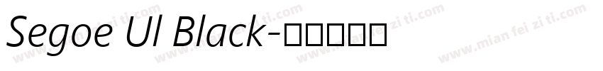 Segoe Ul Black字体转换